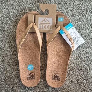 Reef Beige Cork Flip Flops